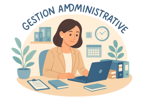 Assistante qui effectue des taches administratives